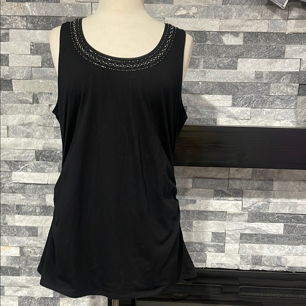 White House Black Market | Tank Top w/ Beading Size XL